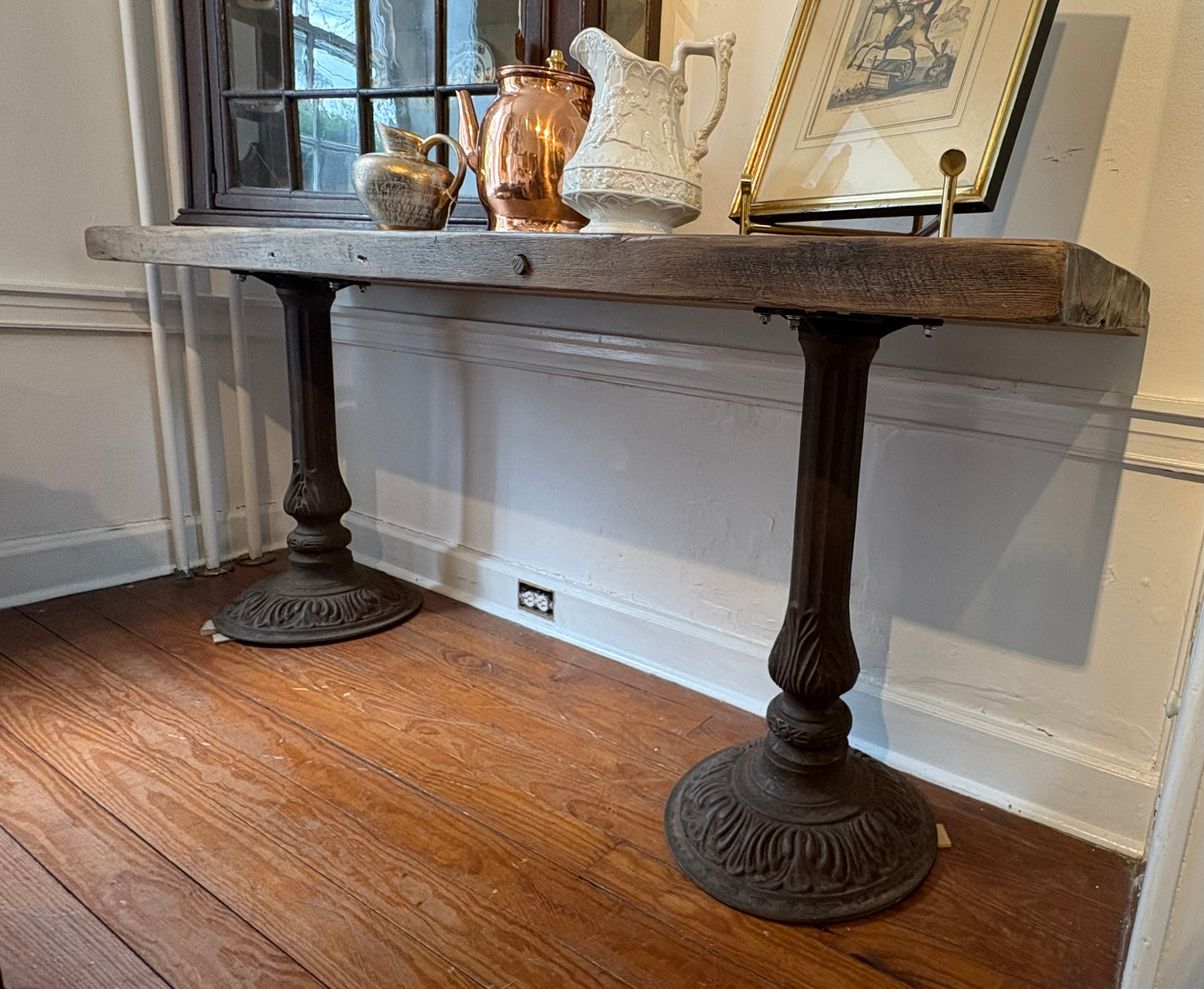 Antique Iron Base Table